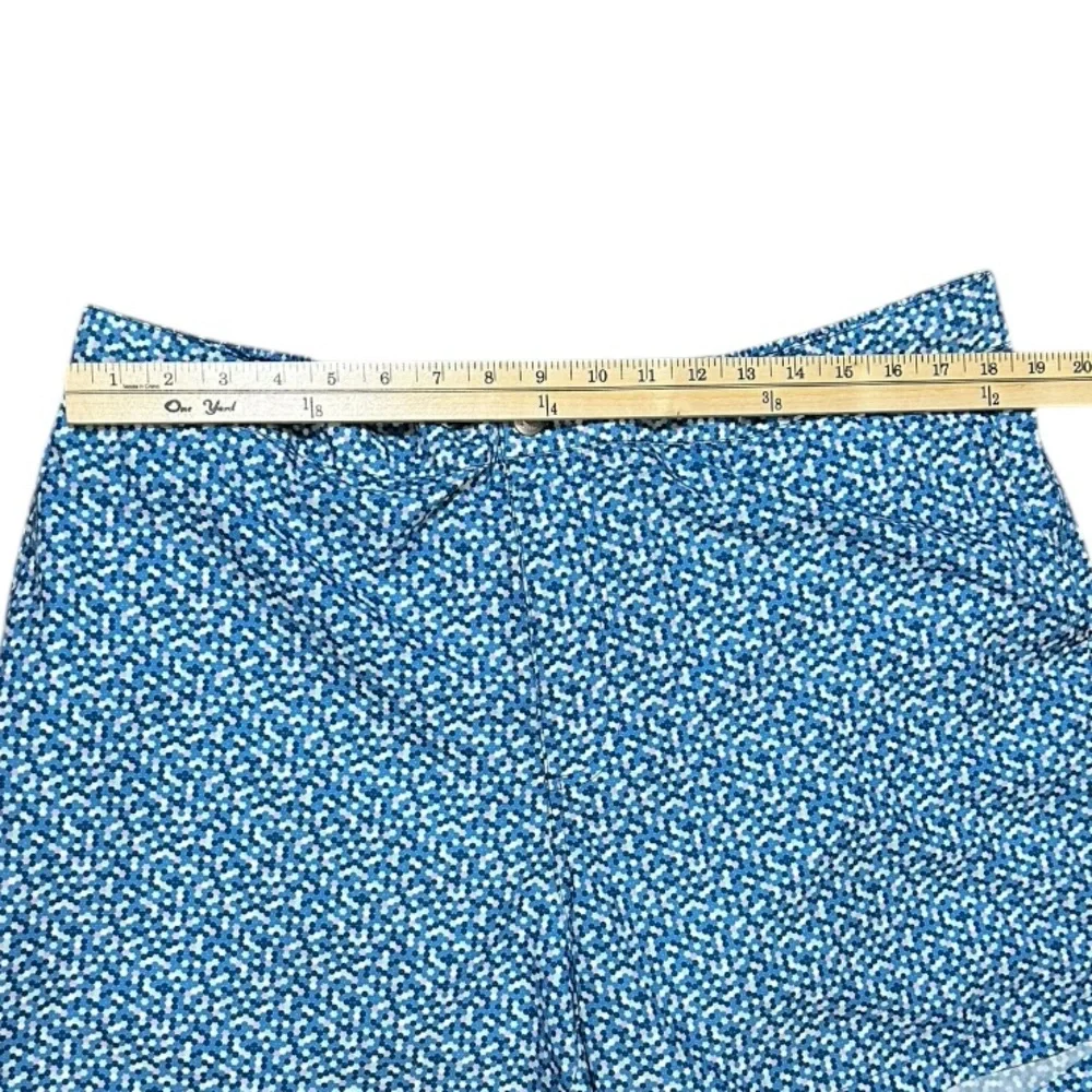 Peter Millar Crown Crafted Palma Dot Blue Swim Trunks Mens XL